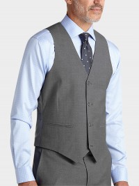 PRONTO UOMO GRAY VESTED MODERN FIT SUIT